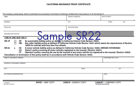 sr-22 sr22 dui vehicle insurance division of motor vehicles